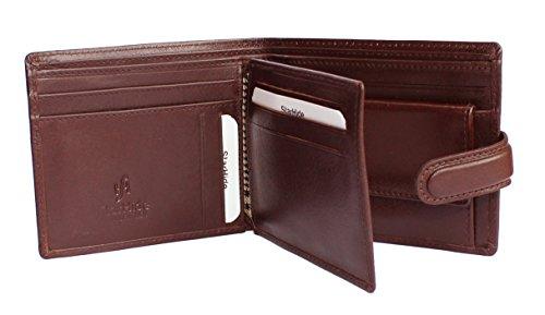 STARHIDE Mens RFID Blocking Genuine VT Leather Credit Cards Coins Holder Wallet 835 - Starhide