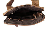 STARHIDE Mens Womens Distressed Hunter Genuine Leather Travel Messenger Bag For Ipad Tablet 505 (Brown) - Starhide