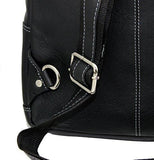 STARHIDE Mens Womens Real Leather Sling Backpacks Shoulder Cross body Rucksack Travel Messenger Bag 540 Black - Starhide