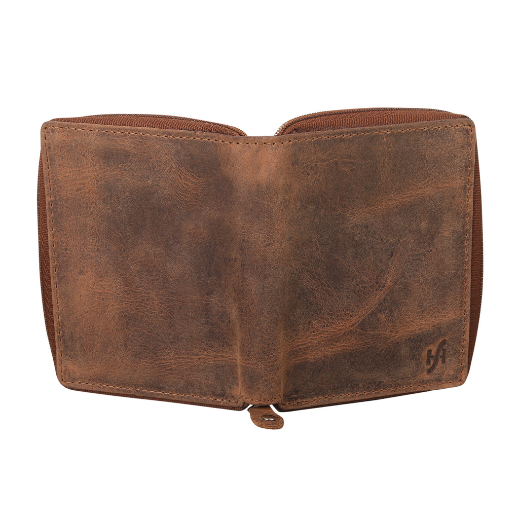 Portafoglio RFID Blocking STARHIDE Portafoglio Uomo Starhide In Pelle Marrone Con RFID Blocking - Tasca Per Monete, ID E Carte Banca Dati - Foto 10