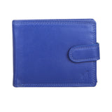 STARHIDE Mens RFID Blocking Real Leather Notecase Coin Pocket Id Card Wallet 710 Blue