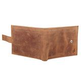 STARHIDE Mens RFID Blocking Genuine Distressed Hunter Leather Bifold Wallet 715 Brown