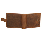 STARHIDE Men's Designer Wallet RFID Blocking Distressed Hunter Vintage Leather Coin Pocket Purse Gift Boxed - 1065 (Brown)