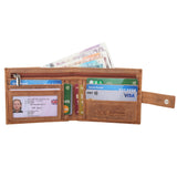 STARHIDE Mens RFID Blocking Genuine Distressed Hunter Leather Bifold Wallet 715 Brown