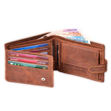 Handmade Wallets for Men UK | Genuine Distressed Hunter Leather | RFID Blocking Notecase Wallet | Coins and Id Card Holder | 710 Brown - StarHide