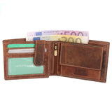 Starhide Brown Distressed Hunter Leather Wallet
