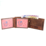 Starhide Brown Distressed Hunter Leather Wallet