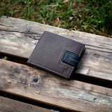STARHIDE Mens RFID Blocking Soft Leather Bifold Wallet 1115 Brown Black - StarHide