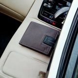 STARHIDE Mens RFID Blocking Soft Leather Bifold Wallet 1115 Brown Black - StarHide