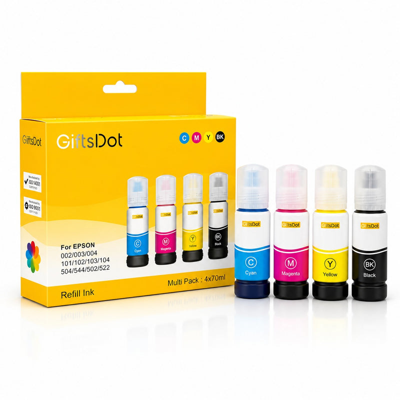 EcoTank Printer Ink Refill Bottles Compatible with Epson 002 003 004 101 104
