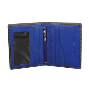 Mens RFID Blocking Soft Minimalist Bifold Wallet 1155 (Grey Blue) - StarHide