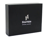 STARHIDE Mens Slim Genuine Leather Trifold Wallet with ID Holder Gift Boxed 810 Brown - StarHide