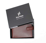 STARHIDE Mens RFID Blocking Real Leather Slim Wallet 1100 Brown - Starhide