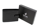 Starhide Essentials RFID Blocking Genuine Leather Billfold Wallets for Men with Zip Coin Pocket Gift Box 1100 (Black) - Starhide