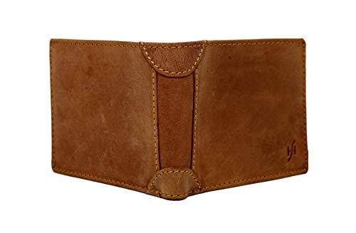 STARHIDE Mens RFID Blocking Genuine Distressed Hunter Leather Trifold Wallet 1145 - Starhide