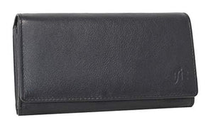 STARHIDE Ladies Soft Genuine Leather Flap Over Purse Multi Credit Card Slots 5510 - Starhide