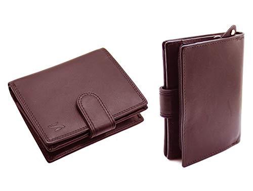 STARHIDE Mens RFID Blocking Soft Real Leather Wallet With Zip Around Coin Pouch 1080 - Starhide