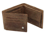 STARHIDE Mens RFID Blocking Distressed Hunter Leather Notecase Wallet Coins And Id Card Holder Gift Boxed 1060 Brown - Starhide