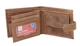 STARHIDE Men's Designer Wallet RFID Blocking Distressed Hunter Vintage Leather Coin Pocket Purse Gift Boxed - 1065 (Brown) - Starhide