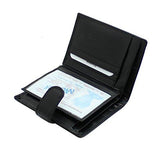 STARHIDE Genuine Leather RFID Shielded Blocking Extra Card Capacity Wallet 1085 (Black) - Starhide