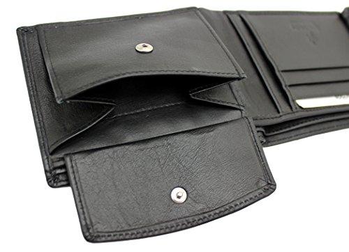 StarHide Men's RFID Blocking Distressed Real Leather Wallet – Gift Boxed (Model 1055)