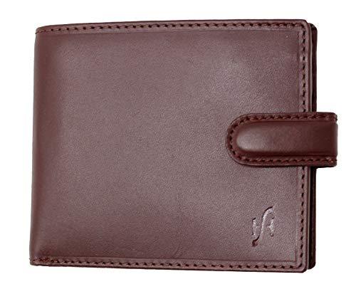 STARHIDE Mens RFID Blocking Real Leather Slim Wallet 1100 Brown - Starhide
