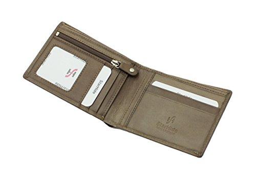 StarHide Men's Gents Brown Smooth Leather Wallet With A Secure Zipped Coin Pocket & ID Window Gift Boxed - 1140 - Starhide