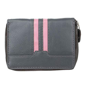 STARHIDE Clutch Wallet for Women Genuine Leather RFID Blocking Cardholder 5600 Grey/Pink - StarHide