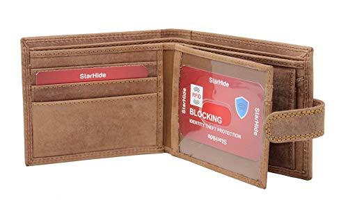 Brown Leather Wallet For Men with Data Protection | STARHIDE UK