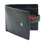 STARHIDE Mens RFID Blocking VT Leather Bifold Zip Coin Pocket Wallet 840 Black - StarHide
