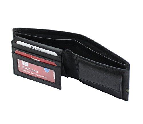 Men's Slim RFID Leather Wallet - Genuine Leather Card Holder With TÜV Tested RFID Protection