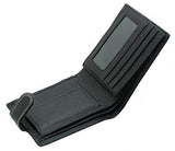 StarHide Mens RFID Safe Blocking Leather Passcase Wallet Black With Coin Pocket Gift Boxed 1120 - StarHide