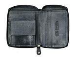 STARHIDE Mens RFID Blocking Full Zip Around Distressed Hunter Leather Coin Pocket Wallet 720 - Starhide
