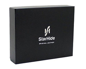 STARHIDE Women Genuine Leather Clutch Wallet with Id Window and Side Zipped Coin Pouch 5530 - Starhide