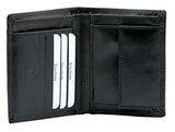 STARHIDE Mens RFID Blocking Genuine Leather Bifold Wallet with Removable ID Cardholder 1090 Black - Starhide