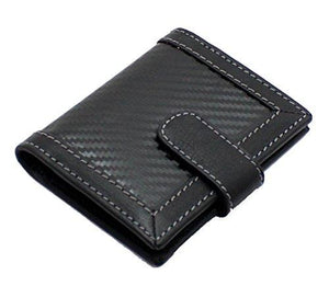 STARHIDE Mens Carbon Fiber with Real Leather Credit Card Holder Case 1185 - Starhide