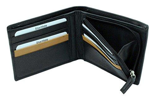 Rfid Wallet Leather Bifold Wallet With Coin Pocket STARHIDE Mens