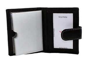 STARHIDE Mens Carbon Fiber with Real Leather Credit Card Holder Case 1185 - Starhide