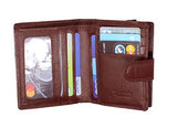 STARHIDE Mens RFID Blocking Soft Real Leather Wallet With Zip Around Coin Pouch 1080 - Starhide