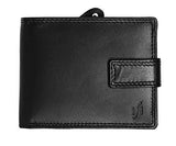 STARHIDE Mens RFID Blocking Genuine Calf Leather Wallet with A Side Zip Around Coin Pocket 1180 - Starhide