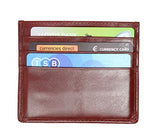 STARHIDE Mens Front Pocket VT Leather Minimalist Credit Card Holder 1215 Brown - Starhide