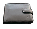 STARHIDE Gents RFID Blocking Genuine Soft Veg Tanned Leather Passcase Wallet 5002