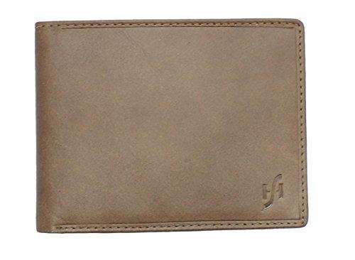 StarHide Men's Gents Brown Smooth Leather Wallet With A Secure Zipped Coin Pocket & ID Window Gift Boxed - 1140 - Starhide