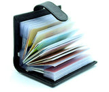 STARHIDE Soft Genuine Leather Compact Credit Debit Card Holder Case with Removable Plastic Sleeves 210 - Starhide