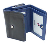 STARHIDE Ladies RFID Blocking Compact Genuine Leather Small Wallet With Zip Around Coin Pouch On The Side 5555 - Starhide