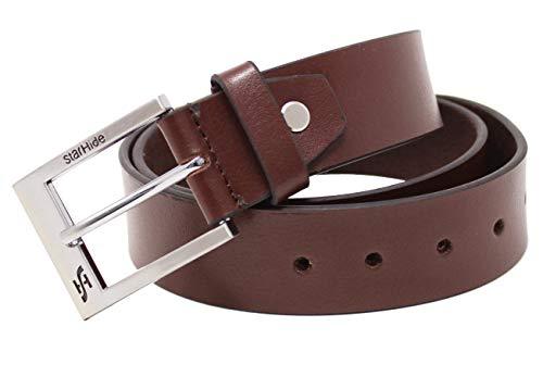 STARHIDE Mens Full Grain Real Leather Belt With Detachable Alloy Single Prong Buckle SB08 - Starhide