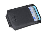 STARHIDE Mens RFID Blocking Nappa Leather Card Holder Wallet With Magnetic Money Clip 725 Black - Starhide
