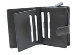 STARHIDE Women Genuine Leather Clutch Wallet with Id Window and Side Zipped Coin Pouch 5530 - Starhide