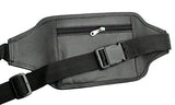 STARHIDE Large Genuine Leather Travel Money Belt Bum Bag Adjustable Waist Strap 510 Black - Starhide