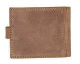 STARHIDE Men's Designer Wallet RFID Blocking Distressed Hunter Vintage Leather Coin Pocket Purse Gift Boxed - 1065 (Brown) - Starhide